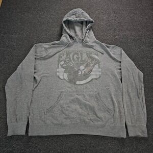 Junk Food Philadelphia Eagles Hoodie Mens Medium Gray Distressed Graphic NFL
